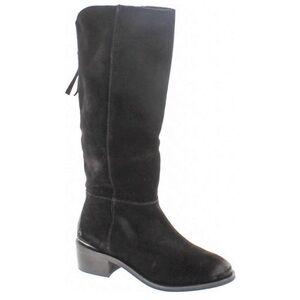 - Naughty Monkey Black Stride Chelsea Suede Leather High Rider Burnished Boot